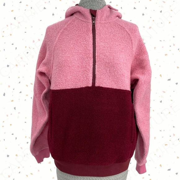 Outdoor Voices Megafleece Himalayan Seasalt Truffle Pink 1/2 Zip Fleece Jacket S - Picture 1 of 10